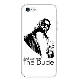 Чехол для iPhone 5/5S матовый с принтом Just call me the Dude в Екатеринбурге, Силикон | Область печати: задняя сторона чехла, без боковых панелей | dude | jeff bridges | just call me the dude | the big lebowski | большой лебовский | джефф бриджес | просто зови меня | фильм | чувак