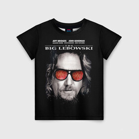 Детская футболка 3D с принтом The Big Lebowski в Екатеринбурге, 100% гипоаллергенный полиэфир | прямой крой, круглый вырез горловины, длина до линии бедер, чуть спущенное плечо, ткань немного тянется | dude | jeff bridges | the big lebowski | большой лебовский | джефф бриджес | ковер | красные очки | узор | фильм | чувак