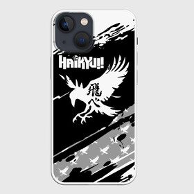 Чехол для iPhone 13 mini с принтом Haikyuu Ворон иероглиф в Екатеринбурге,  |  | anime | haikyu | haikyuu | karasuno | аниме | волейбол | ворон | кагеяма | карасуно | кей | кенма | козуме | куроо | маленький гигант | манга | мяч | некома | ойкава | сатори | сёё | тендо | тобио | тоору | хайкью | хината