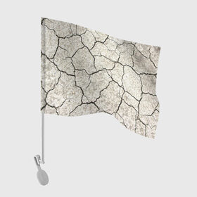 Флаг для автомобиля с принтом Трещины на земле в Екатеринбурге, 100% полиэстер | Размер: 30*21 см | абстрактно | абстрактные | абстрактный | абстракция | грунт | земле | земля | текстура | трещины
