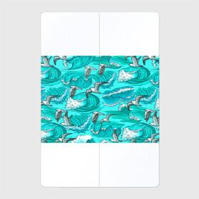 Магнитный плакат 2Х3 с принтом Чайки в море в Екатеринбурге, Полимерный материал с магнитным слоем | 6 деталей размером 9*9 см | волны | море | морские | птицы | чайка | чайки