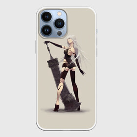 Чехол для iPhone 13 Pro Max с принтом A2 Nier в Екатеринбурге,  |  | automata | game | nier | robots | yorha | андроид | аниме | воин | девушка | игра | нир | робот | самурай | экшн