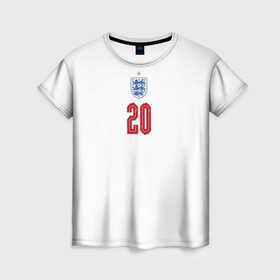 Женская футболка 3D с принтом Фил Фоден форма Англия в Екатеринбурге, 100% полиэфир ( синтетическое хлопкоподобное полотно) | прямой крой, круглый вырез горловины, длина до линии бедер | 2020 | 2021 | euro | fifa | fil | foden | uefa | аглийская | англичане | англия | евро | сборная англии | сборной | уефа | фил фоден | филип | фифа | фоден | форма | футбол | футбольная