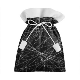 Подарочный 3D мешок с принтом ГРАНЖ GRUNGE Ч Б в Екатеринбурге, 100% полиэстер | Размер: 29*39 см | Тематика изображения на принте: grunge | tegunvteg | гранж | линии | полосы | потертости | текстура