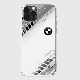 Чехол для iPhone 12 Pro с принтом BMW ПРОТЕКТОР ШИН в Екатеринбурге, силикон | область печати: задняя сторона чехла, без боковых панелей | bmw | tegunvteg | авто | автомобиль | бмв | логотип | марка | машина | модель | протектор | следы | шины