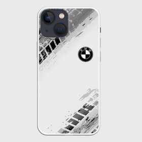 Чехол для iPhone 13 mini с принтом BMW ПРОТЕКТОР ШИН в Екатеринбурге,  |  | bmw | tegunvteg | авто | автомобиль | бмв | логотип | марка | машина | модель | протектор | следы | шины