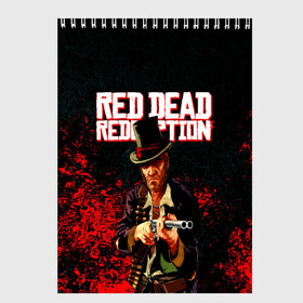 Скетчбук с принтом Red Dead Redemption Bandit в Екатеринбурге, 100% бумага
 | 48 листов, плотность листов — 100 г/м2, плотность картонной обложки — 250 г/м2. Листы скреплены сверху удобной пружинной спиралью | Тематика изображения на принте: game | red dead | red dead redemption 2 | redemption 2 | rockstar games | бандиты | дикий запад | игры | ковбои | оружие