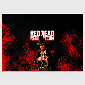 Поздравительная открытка с принтом Red Dead Redemption Bandit в Екатеринбурге, 100% бумага | плотность бумаги 280 г/м2, матовая, на обратной стороне линовка и место для марки
 | Тематика изображения на принте: game | red dead | red dead redemption 2 | redemption 2 | rockstar games | бандиты | дикий запад | игры | ковбои | оружие