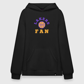 Худи SuperOversize хлопок с принтом Lakers Fan в Екатеринбурге, 70% хлопок, 30% полиэстер, мягкий начес внутри | карман-кенгуру, эластичная резинка на манжетах и по нижней кромке, двухслойный капюшон
 | basketball | bryant | game | james | kobe | lakers | lebron | los angeles | nba | sport | streetball | баскетбол | баскетболист | брайант | джеймс | игра | игрок | коби | леброн | лейкерс | лос анджелес | мяч | нба | спорт | стритбол