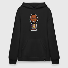 Худи SuperOversize хлопок с принтом Little Lebron в Екатеринбурге, 70% хлопок, 30% полиэстер, мягкий начес внутри | карман-кенгуру, эластичная резинка на манжетах и по нижней кромке, двухслойный капюшон
 | Тематика изображения на принте: basketball | bryant | game | james | kobe | lakers | lebron | los angeles | nba | sport | streetball | баскетбол | баскетболист | брайант | джеймс | игра | игрок | коби | леброн | лейкерс | лос анджелес | мяч | нба | спорт | стритбол