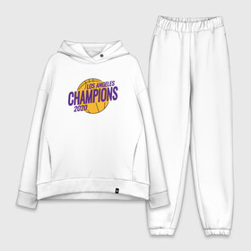 Женский костюм хлопок Oversize с принтом LA Champions в Екатеринбурге,  |  | basketball | bryant | game | james | kobe | lakers | lebron | los angeles | nba | sport | streetball | баскетбол | баскетболист | брайант | джеймс | игра | игрок | коби | леброн | лейкерс | лос анджелес | мяч | нба | спорт | стритбол