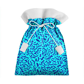 Подарочный 3D мешок с принтом Неоновые синие узоры в Екатеринбурге, 100% полиэстер | Размер: 29*39 см | abstract | blue | neon | sea | абстракционизм | абстракция | африканские | вода | волны | голубые узоры | камуфляж | лагуна | линии | мелкий узор | мемфис | море | морское | неоновый | орнамент | пятна | пятнистый