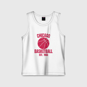 Детская майка хлопок с принтом Chicago Basketball в Екатеринбурге,  |  | basketball | bulls | chicago | game | jordan | nba | sport | streetball | баскетбол | баскетболист | джордан | игра | игрок | мяч | нба | спорт | стритбол | тренер | чикаго