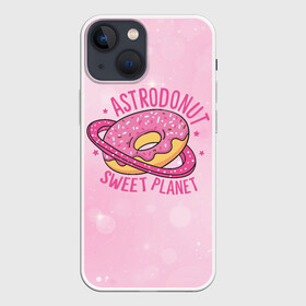 Чехол для iPhone 13 mini с принтом Планета Пончик в Екатеринбурге,  |  | выпечка | карамель | космос | планета | пончик | сладкий | сладость