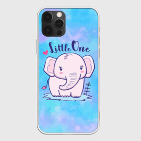 Чехол для iPhone 12 Pro с принтом Маленький слоненок в Екатеринбурге, силикон | область печати: задняя сторона чехла, без боковых панелей | детеныш | милый | ребенок | слон | слоненок | слоник