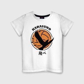 Детская футболка хлопок с принтом Старшая Карасуно ворон | Haikyuu!! в Екатеринбурге, 100% хлопок | круглый вырез горловины, полуприлегающий силуэт, длина до линии бедер | anime | haikyu | haikyuu | karasuno | karasuno high | manga | аниме | волейбол | волейбольный клуб | волейбольный мяч | вороны | иероглифы | карасуно | крылья | лого | манга | мяч | надпись | старшая школа | хаику | хаикую