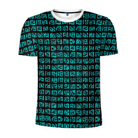 Мужская футболка 3D спортивная с принтом Руны в Екатеринбурге, 100% полиэстер с улучшенными характеристиками | приталенный силуэт, круглая горловина, широкие плечи, сужается к линии бедра | кельтский | оберег | руны | символы | славянские | узоры