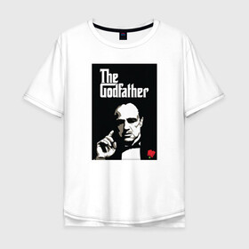 Мужская футболка хлопок Oversize с принтом Вито Корлеоне в Екатеринбурге, 100% хлопок | свободный крой, круглый ворот, “спинка” длиннее передней части | godfather | кино | крестный отец | фильм