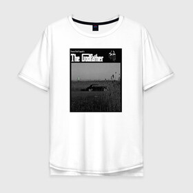 Мужская футболка хлопок Oversize с принтом Корлеоне в Екатеринбурге, 100% хлопок | свободный крой, круглый ворот, “спинка” длиннее передней части | godfather | кино | крестный отец | фильм