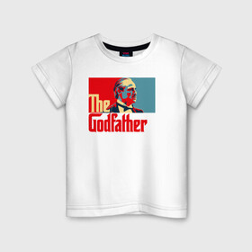 Детская футболка хлопок с принтом godfather logo в Екатеринбурге, 100% хлопок | круглый вырез горловины, полуприлегающий силуэт, длина до линии бедер | godfather | кино | крестный отец | фильм