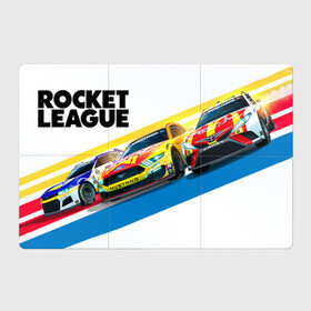 Магнитный плакат 3Х2 с принтом Rocket Car в Екатеринбурге, Полимерный материал с магнитным слоем | 6 деталей размером 9*9 см | game | games | race | rocket league | гонка | гоночка | игра | игры | лига ракет | машинки | рокет лига | футбол