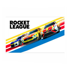 Бумага для упаковки 3D с принтом Rocket Car в Екатеринбурге, пластик и полированная сталь | круглая форма, металлическое крепление в виде кольца | game | games | race | rocket league | гонка | гоночка | игра | игры | лига ракет | машинки | рокет лига | футбол
