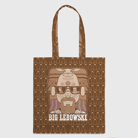 Шоппер 3D с принтом The Big Lebowski в Екатеринбурге, 100% полиэстер | Плотность: 200 г/м2; Размер: 34×35 см; Высота лямок: 30 см | donny | dude | jeff bridges | the big lebowski | walter sobchak | большой лебовский | боулинг | вальтер собчак | джефф бриджес | донни | заяц | кегли | кролик | фильм | чувак