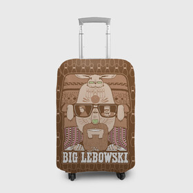 Чехол для чемодана 3D с принтом The Big Lebowski в Екатеринбурге, 86% полиэфир, 14% спандекс | двустороннее нанесение принта, прорези для ручек и колес | donny | dude | jeff bridges | the big lebowski | walter sobchak | большой лебовский | боулинг | вальтер собчак | джефф бриджес | донни | заяц | кегли | кролик | фильм | чувак