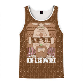 Мужская майка 3D с принтом The Big Lebowski в Екатеринбурге, 100% полиэстер | круглая горловина, приталенный силуэт, длина до линии бедра. Пройма и горловина окантованы тонкой бейкой | Тематика изображения на принте: donny | dude | jeff bridges | the big lebowski | walter sobchak | большой лебовский | боулинг | вальтер собчак | джефф бриджес | донни | заяц | кегли | кролик | фильм | чувак