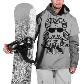 Накидка на куртку 3D с принтом DUDE в Екатеринбурге, 100% полиэстер |  | dude | jeff bridges | the big lebowski | большой лебовский | джефф бриджес | фильм | чувак