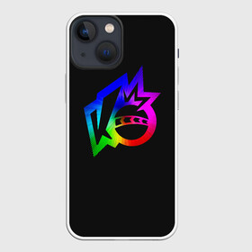 Чехол для iPhone 13 mini с принтом Knockout city. Rainbow logo в Екатеринбурге,  |  | a | arts | ball | box | city | dodgeball | e | electronic | game | gradient | knockout | logo | nintendo | playstation | rainbow | switch | technologies | x | а | артс | вышибалы | город | градиент | е | игра | лого | логотип | мяч | нокаут | 