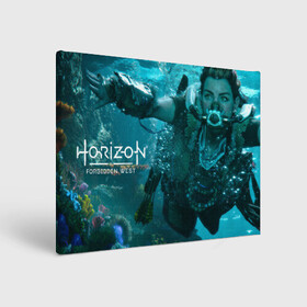 Холст прямоугольный с принтом Horizon Forbidden West в Екатеринбурге, 100% ПВХ |  | aloy | dawn | forbidden | horizon | west | zero | вест | нора | племя | форбидден | хорайзен | хоризон | элой