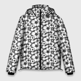Мужская зимняя куртка 3D с принтом Футбольные Мячи в Екатеринбурге, верх — 100% полиэстер; подкладка — 100% полиэстер; утеплитель — 100% полиэстер | длина ниже бедра, свободный силуэт Оверсайз. Есть воротник-стойка, отстегивающийся капюшон и ветрозащитная планка. 

Боковые карманы с листочкой на кнопках и внутренний карман на молнии. | fifa | football | uefa | болельщики | ворота | вратарь | гол | голкипер | игрок | кубок | лига чемпионов | матч | пенальти | сборная | соревнования | спорт | стадион | турнир | уефа | фанаты | фифа | футбол