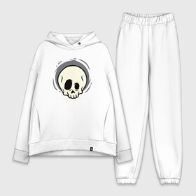 Женский костюм хлопок Oversize с принтом Crazy skull в Екатеринбурге,  |  | crazy | skull | бита | сумасшедший | хипстер | череп | черепушка