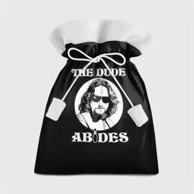 Подарочный 3D мешок с принтом The dude ABIDES в Екатеринбурге, 100% полиэстер | Размер: 29*39 см | dude | jeff bridges | the big lebowski | the dude abides | большой лебовский | джефф бриджес | фильм | чувак