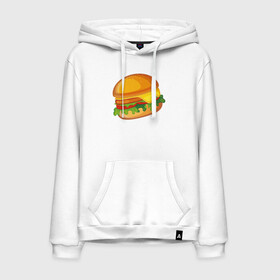 Мужская толстовка хлопок с принтом My Burger в Екатеринбурге, френч-терри, мягкий теплый начес внутри (100% хлопок) | карман-кенгуру, эластичные манжеты и нижняя кромка, капюшон с подкладом и шнурком | cheeseburger | бургер | вредная еда | гамбургер | иллюстрация