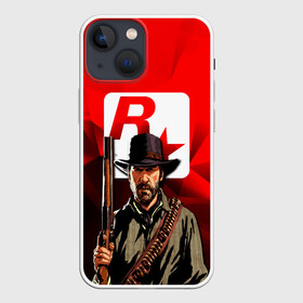 Чехол для iPhone 13 mini с принтом ROCK STAR GAME в Екатеринбурге,  |  | game | red dead | red dead redemption 2 | redemption 2 | rockstar games | бандиты | дикий запад | игры | ковбои | оружие