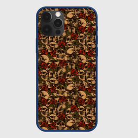 Чехол для iPhone 12 Pro Max с принтом Черепа в Розах в Екатеринбурге, Силикон |  | skull | zombie | адамова голова | зомби | кладбище | мертвец | могила | мумия | навь | пират | скелет | ужас | череп | череп и кости | черепок | черепушка