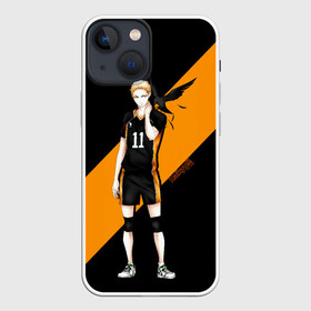 Чехол для iPhone 13 mini с принтом Кей Цукишима | Haikyuu в Екатеринбурге,  |  | 11 номер | anime | haikyu | haikyuu | manga | аниме | волейбол | волейбольный клуб | карасуно | кей цукишима | котаро бокуто | манга | обычный парень | очкарик | тендо | умный блокирующий цукки | хаику | хаикую