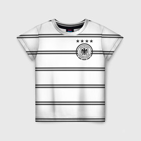 Детская футболка 3D с принтом Сборная Германии Евро 2020 в Екатеринбурге, 100% гипоаллергенный полиэфир | прямой крой, круглый вырез горловины, длина до линии бедер, чуть спущенное плечо, ткань немного тянется | 4 звезды | germany | германия | евро 2020 | европа | кубок евро | немецкая машина | немцы | сборная германии | футбол | футболисты | футбольная форма