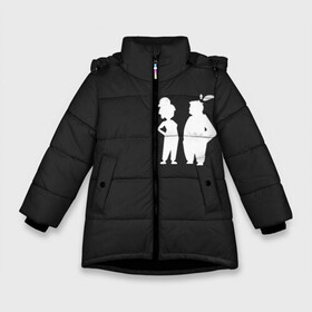 Зимняя куртка для девочек 3D с принтом It Takes Two Silhouette в Екатеринбурге, ткань верха — 100% полиэстер; подклад — 100% полиэстер, утеплитель — 100% полиэстер. | длина ниже бедра, удлиненная спинка, воротник стойка и отстегивающийся капюшон. Есть боковые карманы с листочкой на кнопках, утяжки по низу изделия и внутренний карман на молнии. 

Предусмотрены светоотражающий принт на спинке, радужный светоотражающий элемент на пуллере молнии и на резинке для утяжки. | cody | dandelion | doctor | hakim | hammer | inscription | it | mei | nails | rope | silhouette | takes | two | веревка | гвозди | два | двое | для | доктор | коди | молоток | мэй | надпись | нужны | одуванчик | силуэт | хаким | 