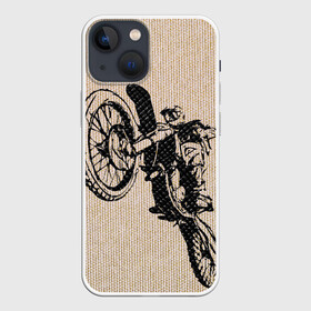 Чехол для iPhone 13 mini с принтом Эндуро Кросс в Екатеринбурге,  |  | байк | байкер | мото | мото кросс | мотокрос | мотоцикл | питбайк