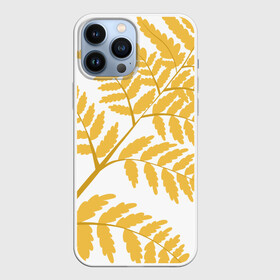 Чехол для iPhone 13 Pro Max с принтом Жёлтый папоротник в Екатеринбурге,  |  | ветка | желтый | лес | листик | папоротник | природа | растение