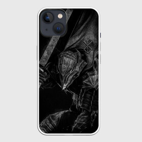 Чехол для iPhone 13 с принтом БЕРСЕРК черно   белый в Екатеринбурге,  |  | anime | berserk | аниме | берсерк | бесерк | гатс | манга | мультфильм