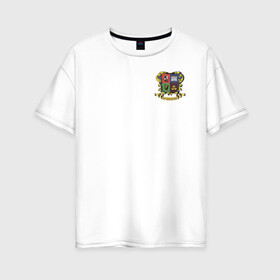 Женская футболка хлопок Oversize с принтом Молли 11 лет в Екатеринбурге, 100% хлопок | свободный крой, круглый ворот, спущенный рукав, длина до линии бедер
 | molly | герб | ирландия | малоун | молли | паб