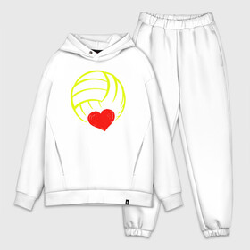 Мужской костюм хлопок OVERSIZE с принтом Volleyball Heart в Екатеринбурге,  |  | ball | beach | game | heart | love | sport | volley | volleyball | волейбол | волейболист | волейболистка | гол | игра | игрок | мяч | площадка | пляж | пляжный | победа | сердце | сетка | спорт | тренер | чемпион