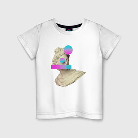 Детская футболка хлопок с принтом Современный Мыслитель в Екатеринбурге, 100% хлопок | круглый вырез горловины, полуприлегающий силуэт, длина до линии бедер | арт | голиаф | иллюстрация | мыслитель | статуя
