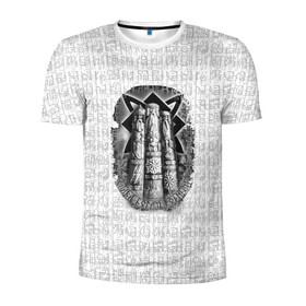 Мужская футболка 3D спортивная с принтом Слава богам родным в Екатеринбурге, 100% полиэстер с улучшенными характеристиками | приталенный силуэт, круглая горловина, широкие плечи, сужается к линии бедра | богам | кельтский | оберег | родным | руны | символы | слава | славянские | узоры