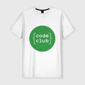 Мужская футболка хлопок Slim с принтом Code Club в Екатеринбурге, 92% хлопок, 8% лайкра | приталенный силуэт, круглый вырез ворота, длина до линии бедра, короткий рукав | admin | club. it | code | programmer | админ | айти | ит | программист