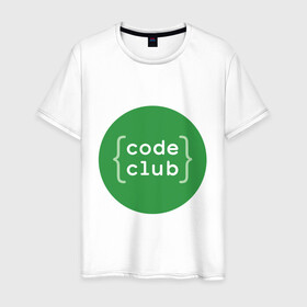 Мужская футболка хлопок с принтом Code Club в Екатеринбурге, 100% хлопок | прямой крой, круглый вырез горловины, длина до линии бедер, слегка спущенное плечо. | admin | club. it | code | programmer | админ | айти | ит | программист